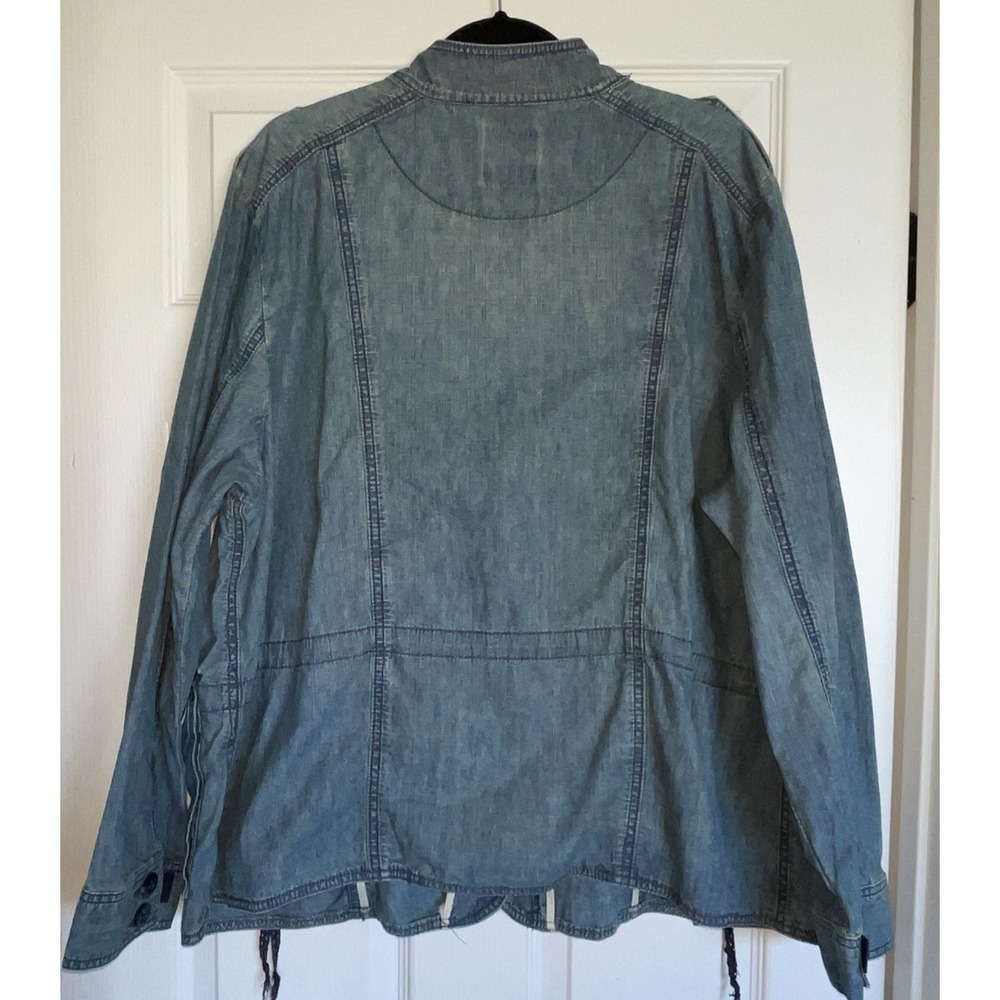 Old Navy Denim Jean Jacket Lightweight 3X 100% Cotton Transitional Layer - Picture 3 of 8